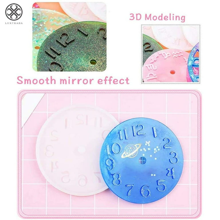 Luxtrada Ashtray Silicone Molds for Resin Casting,Include Round, Square,Art Resin  Molds for Casting with Resin, Concrete, Cement Pack of 2 