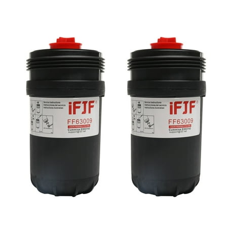 iFJF 2Pcs FF63009 Fuel Filter for 5303743 Replaces FF63008 Element FH22168 Fuel Filter 10 Micron Replacement for 2013-2020 B/L Series Engine