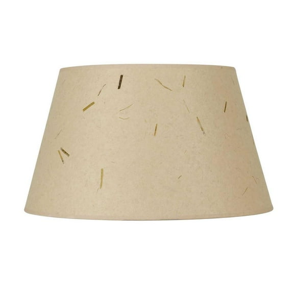 Cal Lighting 8115 Shades 13.5x18" Patterned Kraft Paper Wood Lamp Shade in Beige