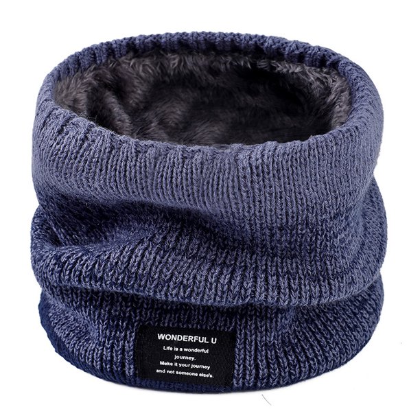 Bufanda de punto de lana para mujer, bufanda de terciopelo cálida de invierno para hombre, cuello personalizado con degradado grueso para pareja