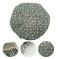 thumbnail image 3 of Unique Bargains 1 Pc Women Small Flower Bath Cap for Bathroom Business Travel Gray Blue, 3 of 4