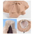 thumbnail image 4 of Women's Sun Hat with Neck Flap, Wide Brim, UV Protection, with Ponytail Hole, Chin Strap for Summer, Mountaineering, Cycling, 4 of 4