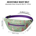 thumbnail image 3 of Fanny Pack Green Christmas Tree Pattern Waist Pack Bag,Running Cross Bag,Waterproof Large Fanny Packs for Women Men for Travel Running Hiking Cycling, 3 of 6
