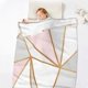 thumbnail image 5 of Manta con estampado multicolor, manta de franela súper suave, ligera y esponjosa, manta de cama con diseño geométrico rosa, gris y dorado, 5 of 8