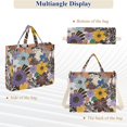 thumbnail image 6 of FORMRS Womens Corduroy Tote Bag Crossbody Shoulder Handbag with Pocket, Colorful Flowers, 6 of 7