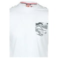 thumbnail image 2 of 9 Crowns Men's Pocket Short Sleeve Casual Tee (Large, White/Camo), 2 of 3
