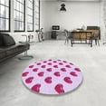 thumbnail image 4 of Ahgly Company Machine Washable Indoor Rectangle Transitional Neon Pink Area Rugs, 3' x 5', 4 of 7