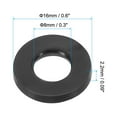 thumbnail image 2 of Uxcell M8 Rubber Flat Washer, 40 Pack 8mm ID 16mm OD 2.2mm Thick Sealing Spacer Gasket Ring, Black, 2 of 6