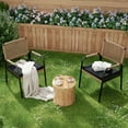 thumbnail image 4 of Garvee Paquete de 4 Sillas de Comedor para Exterior 20,67 x 22,83 x 33,07", Negro y Marrón, 4 of 9