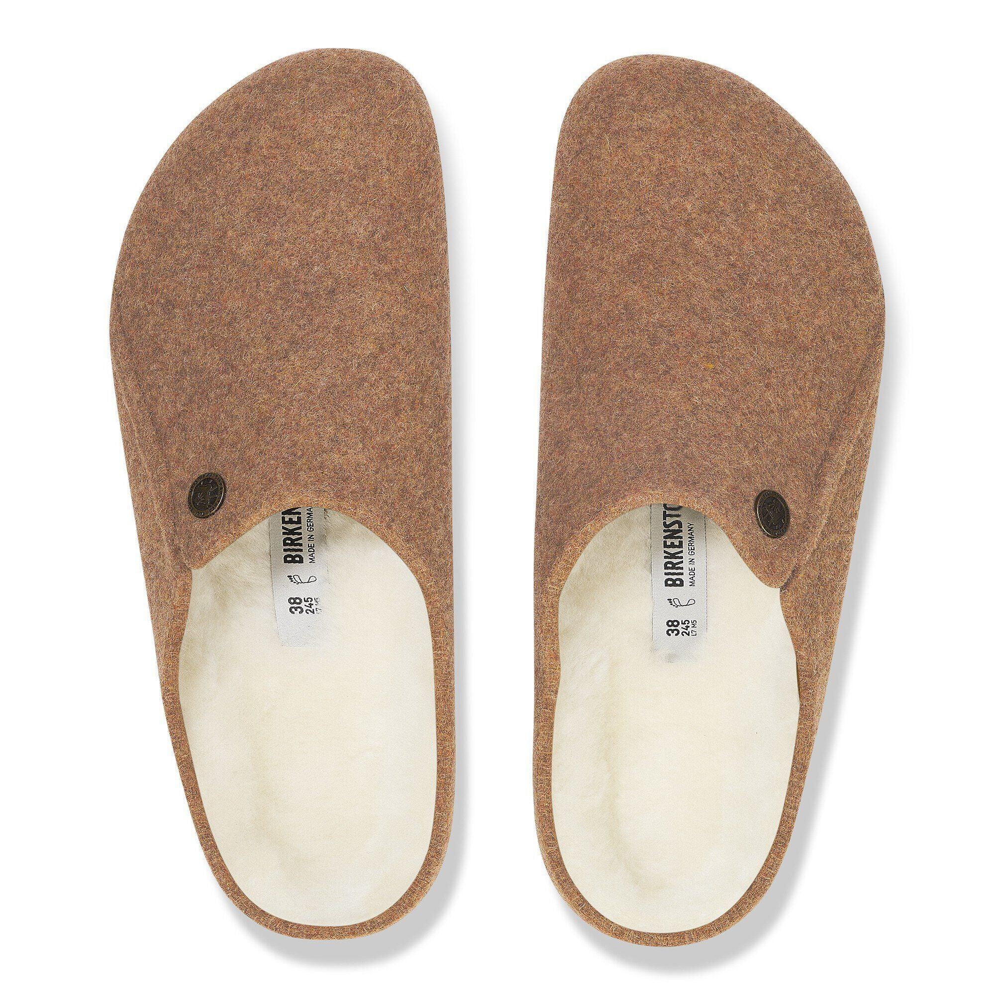 BIRKENSTOCK ZERMATT SHEARLING WOMEN CLOGS - Toffee - Toffee / 42 (US Men 9-9.5 / Women 11) / Medium / Narrow
