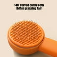thumbnail image 4 of Pet Comb Stainless Steel Needle Massage Cleaning Needle Comb Hair Removal Brush Portable One Click Self Cleaning Comb Grooming Tools, 4 of 6