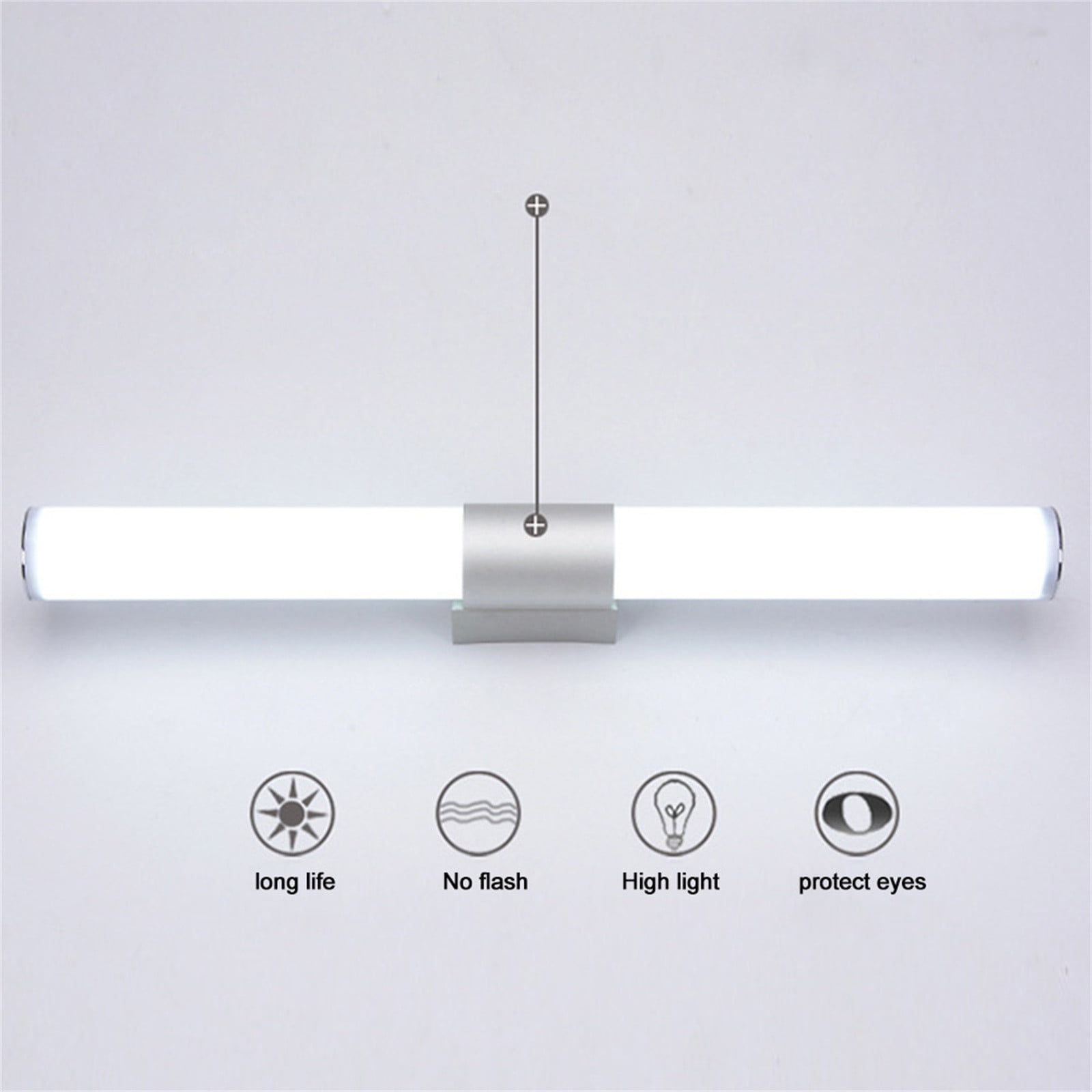 Led Bathroom Vanity Light, 12W/16W Bathroom Vanity Lighting Fixture Wall Lamp Make-Up Mirror Front Light, 40Cm 16W White Light, Bd71 Modern Led Vanity Mirror Light For Bathroom