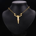 thumbnail image 4 of 14K Two Tone Gold Jesus Body Crucifix Cross Religious Pendant | 2T Gold Charm Pendant for Necklace Chain | Jewelry Gift for Men Women | 45 x 35 MM | 3.8 grams, 4 of 9