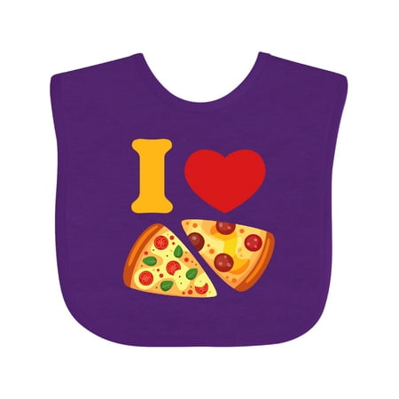 

Inktastic I Love Pizza Gift Baby Boy or Baby Girl Bib
