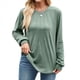 thumbnail image 2 of Camisas de Larga para Mujer, Moda Otoño 2025, Camisas Formales Informales, Blusas Tipo Túnica Plisadas con Cuello Redondo. Verde XL, 2 of 10