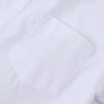thumbnail image 6 of NIEWTR Classic Boys Long Sleeve Button Down Shirt Solid Oxford Dress Shirt for School Uniform Holidays and Formal Occasions Comfortable Cotton Blend Fabric（White,13-14 Years), 6 of 9