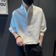 thumbnail image 3 of Camisas de hombre Camisas gráficas de media manga para hombre Blancas Novedades en moda 2024 Xxl Elegantes con mangas Tops Trendyol S Normal Social I, 3 of 5