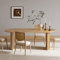 thumbnail image 2 of MAYEERTY 67x33.5x30 Modern Oval Dining Table for Home Kitchen, Natural Wood​, 2 of 9