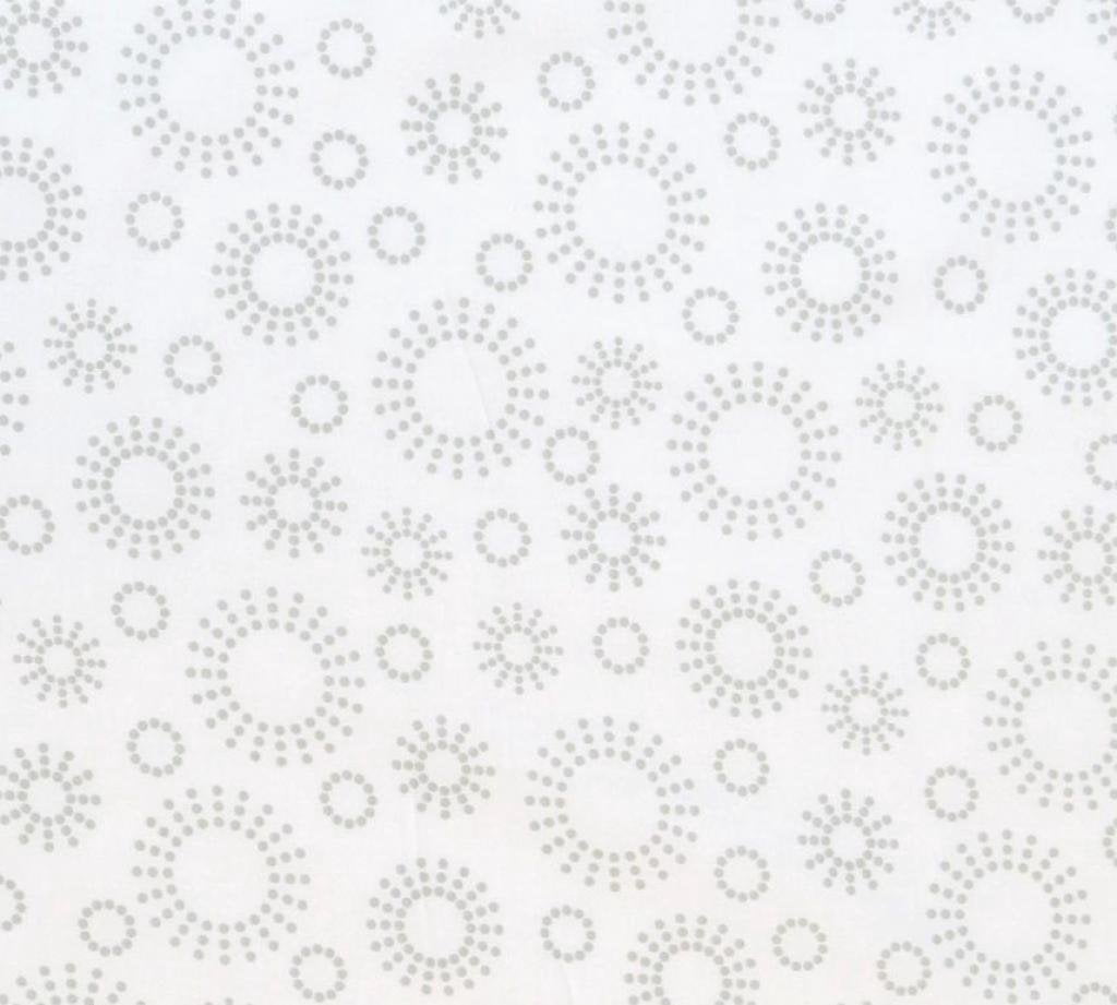 SheetWorld Fitted 100% Cotton Percale Pack N Play Sheet Fits Graco Square Play Yard 36 x 36, Grey Dot Circles
