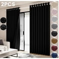 thumbnail image 1 of 2 Paneles Cortinas Blackout Para Ventana Habitación Modelo Negro, 1 of 4