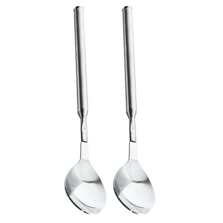 2pcs Stainless Steel Dinning Utensils Set for Camping Travel and Home Cooking Telescopic Forks Spoon Barbecue Tool