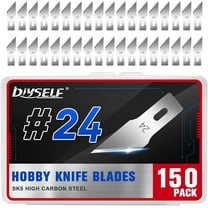 DIYSELF 150 PCS Exacto Knife Blades 24, Hobby Knife Blades, High Carbon Steel Blades