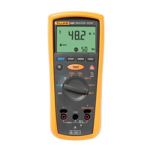 Medidor digital de resistencia de aislamiento con megóhmetro Fluke 1507