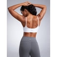 thumbnail image 2 of Sujetador deportivo CRZ YOGA Butterbreeze con cuello redondo para mujer, blanco, XS, 2 of 5