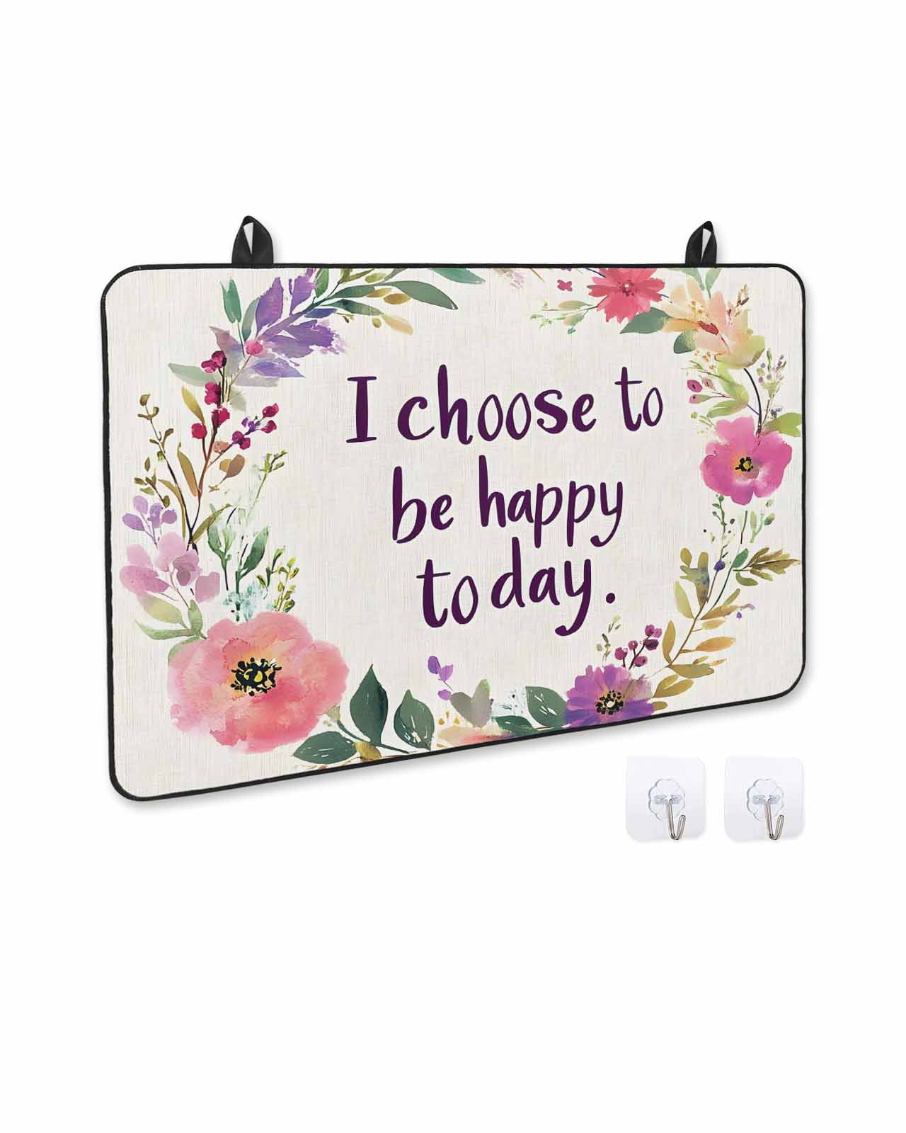 nqOlkjepod Large Induction Cooktop Protector Mat 24"x21", Floral Leaves Wreath Stove Top Covers for Electric Stove, Summer Floral Decorative Stove Burner Cover Mats, Glass Top Stove Cover