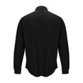 thumbnail image 4 of GuangCheng George Mens Button Up Shirt Jackets with Chest Pockets,Textured,Casual Outdoor Tops Lapel Collared Tops,Black,Size 3XL, 4 of 5