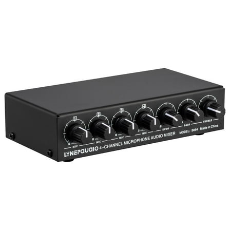 Portable Professional 4 Channel Audio Mixer Support Stereo Output,