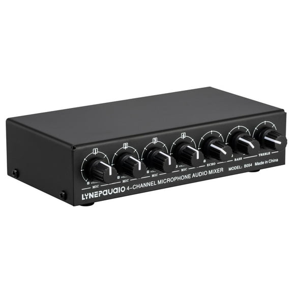 Portable Professional 4 Channel Audio Mixer Support Stereo Output,