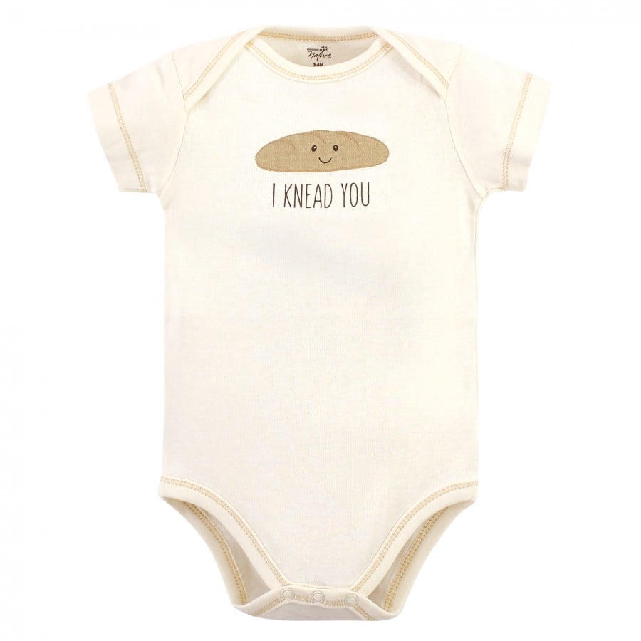 Touched by Nature Organic Cotton Bodysuits 5pk, Pizza, Preemie