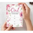thumbnail image 5 of Inkdotpot Floral Girl First Birthday Invites, Fill-In Stlye Party Invitations With Envelopes Pack Of 30, 5x7 inches, 5 of 5