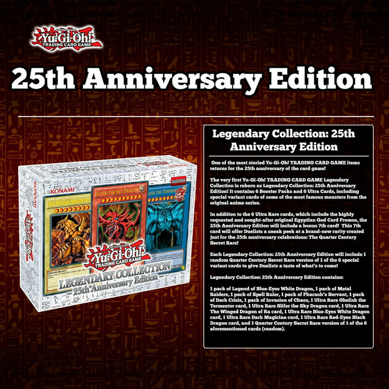 Yu-Gi-Oh! Trading Card Games Legendary Collection 25th Anniversary Box -  0.25lb