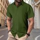 thumbnail image 1 of pstuiky camisetas de hombre, Camisa informal de manga corta con botones y cuello de color liso para hombre camisas casuales para hombre s, 1 of 6