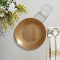 thumbnail image 3 of BalsaCircle 10 Round 8" Gold Glossy Disposable Salad Dinner Plastic Plates Gold Trim Party Events Decorations, 3 of 8