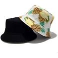 thumbnail image 2 of Bonnet de Pêcheur à Motif Banane à Imprimé Fruits Bonnet Empaquetable Réversible d'Été, 2 of 5