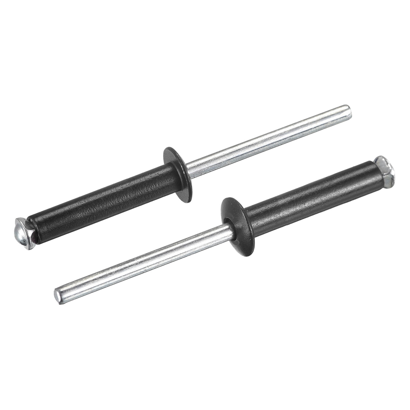 Rivets Pop Aluminium 5x10mm - Tête Plate Ronde, Noir, Lot De 25 Pièces Uxcell