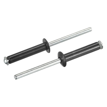 

Uxcell 5mm x 25mm Aluminum Open End Flat Round Head Blind Rivets Black 25 Pack