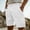 White, variant on Viadha Mens Linen Shorts Casual Comfortable Breathable Summer Beach Shorts Elastic Waist Drawstring Cargo Pants with Multiple Pockets