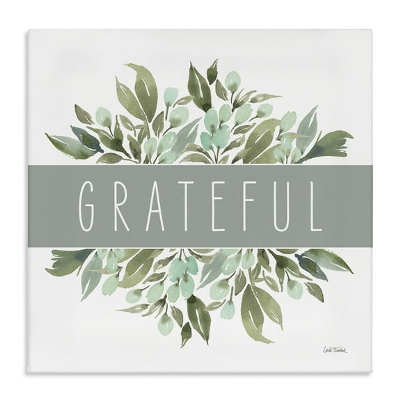 Stupell Industries Grateful Cottage Florals Plants & Flowers Painting Wrapped Canvas Art Print Wall Art, 17 x 17
