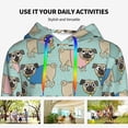 thumbnail image 6 of Hoodies for Women - Colorful Pugs Comfrt Colour Drawstring Women'S Fashion Hoodies & Sweatshirts, Fall Outfits Clothes for Women 2024 Pullover with Kangaroo Pocket, 6 of 7