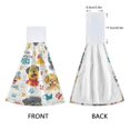thumbnail image 3 of Haosy 2 Pack Kitchen Wash Cloths with Hanging Loops Absorbent Absorbent Quick Drying Hand Towels, Cartoon Dog and Paw, 3 of 7