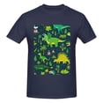 thumbnail image 4 of Bingfone Dinosaurs And Flowers Men'S Loose Fit Short-Sleeve Pocket T-Shirt, 4 of 7