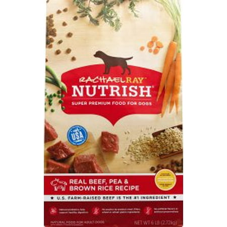 Rachael Ray Nutrish Natural Dry Dog Food, Real Beef, Pea & Brown Rice Recipe, 6