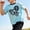 A-Sky Blue, variant on Boys Shirts Summer Fasihon T-shirts for Kids Glowing Turtle Embroidery Short Sleeves Tees (A-Blue 6-7 Years)