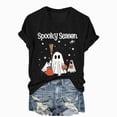 thumbnail image 5 of NOLDARES Halloween Oversized Shirts for Women Spooky Season T-Shirt Halloween Pumpkin Costume Ghost Fall Tees Top,Black,3XL, 5 of 5