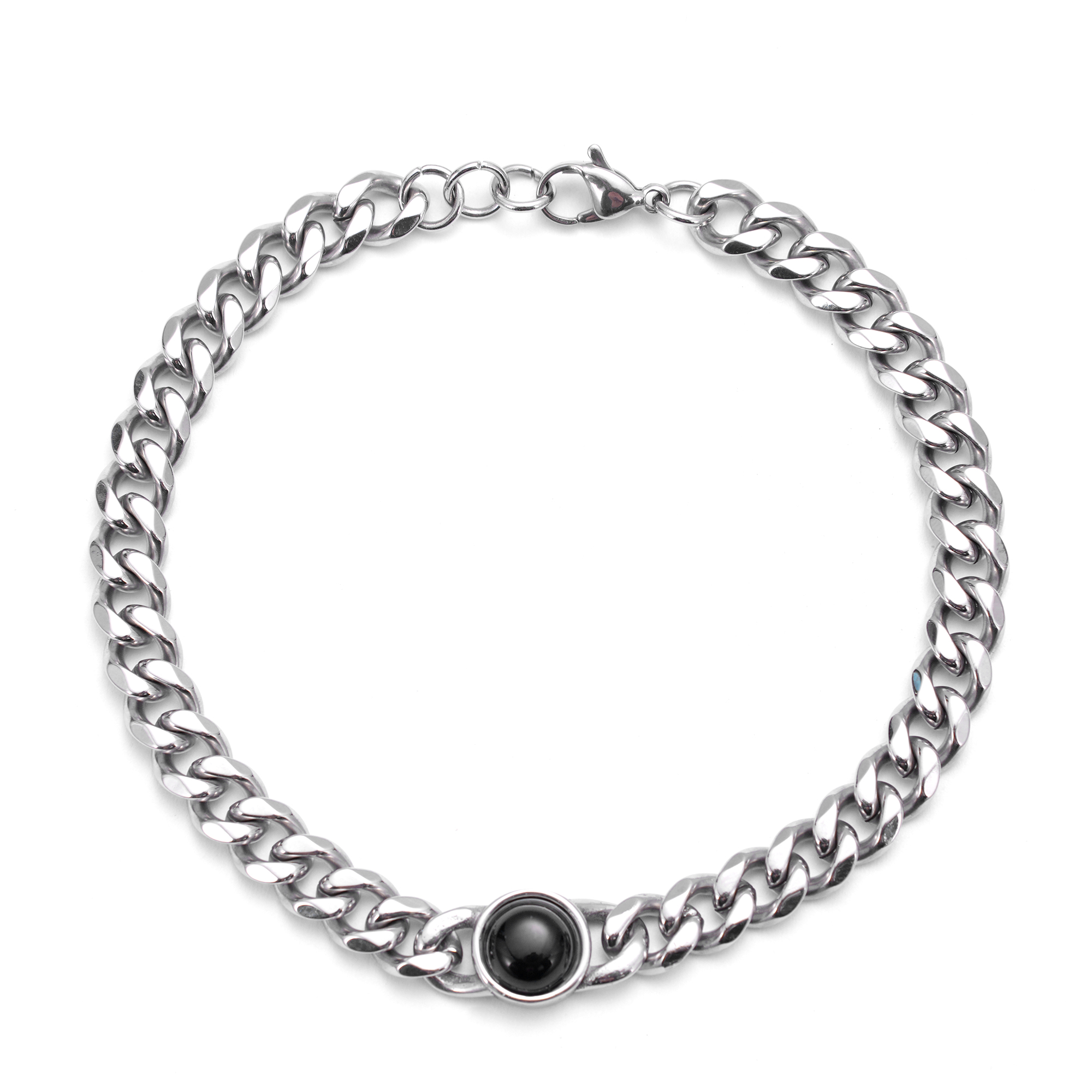 Iron Saints Men's Black Onyx Cuban Link Bracelet photo 5