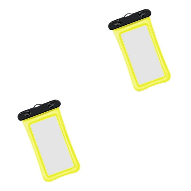 Wosthever Funda impermeable para teléfono Fundas subacuáticas universales Bolsa seca para teléfono móvil Amarillo 2Conjunto